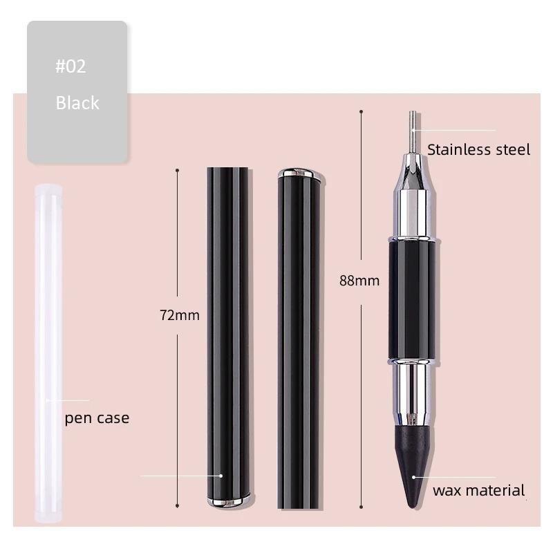 Dual-Ended Diamond Point Drill Pen Quality Crystal Pen Picking Up Rhinestones Gems Sticky Wax/Stainless Steel Pencil DIY Tools #