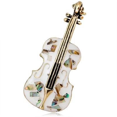 Mode Vielseitige Cello Brosche Pop Retro Gitarren Pin Mantel Corsage Zubehör Knopf Pin