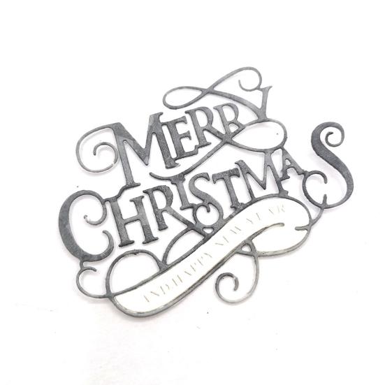 Christmas Die Cut Merry Christmas Letters DIY Carbon Steel Anti-corrosion Smooth Edge Cutting Die Decorative Crafts