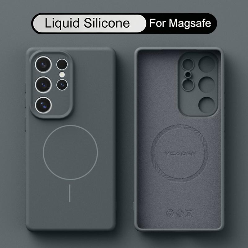 Чохол S25 Ultra Магнітний Для Magsafe Рідкий Силікон М'яка Кришка Телефону Для Samsung Galaxy S26 Ultra S25 S24 S23 S22 Plus Capa