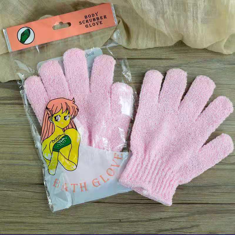 Exfoliating Five-Finger Bath Mitt & Back Scraper