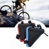 2Pcs Motorcycle Bicycle Front Tube Triangle Bag + Tail Saddle Bag Set Front Tube Frame Pouch Saddle Tool Kit Bag