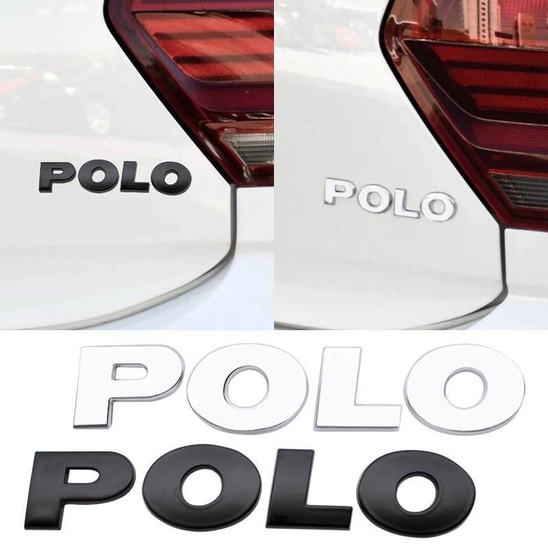 1Pcs 130mm 3D ABS Car POLO Logo Letter Emblem Rear Tail Trunk Sticker Badge Decal Styling Auto Accessory For Volkswagen VW POLOJD6
