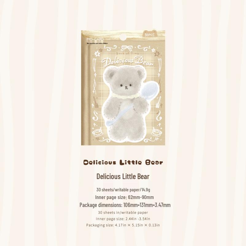 

Momo Bai Bear s Time Kraft Paper Sticky Notes - Cute Animal Collage, 4 Styles