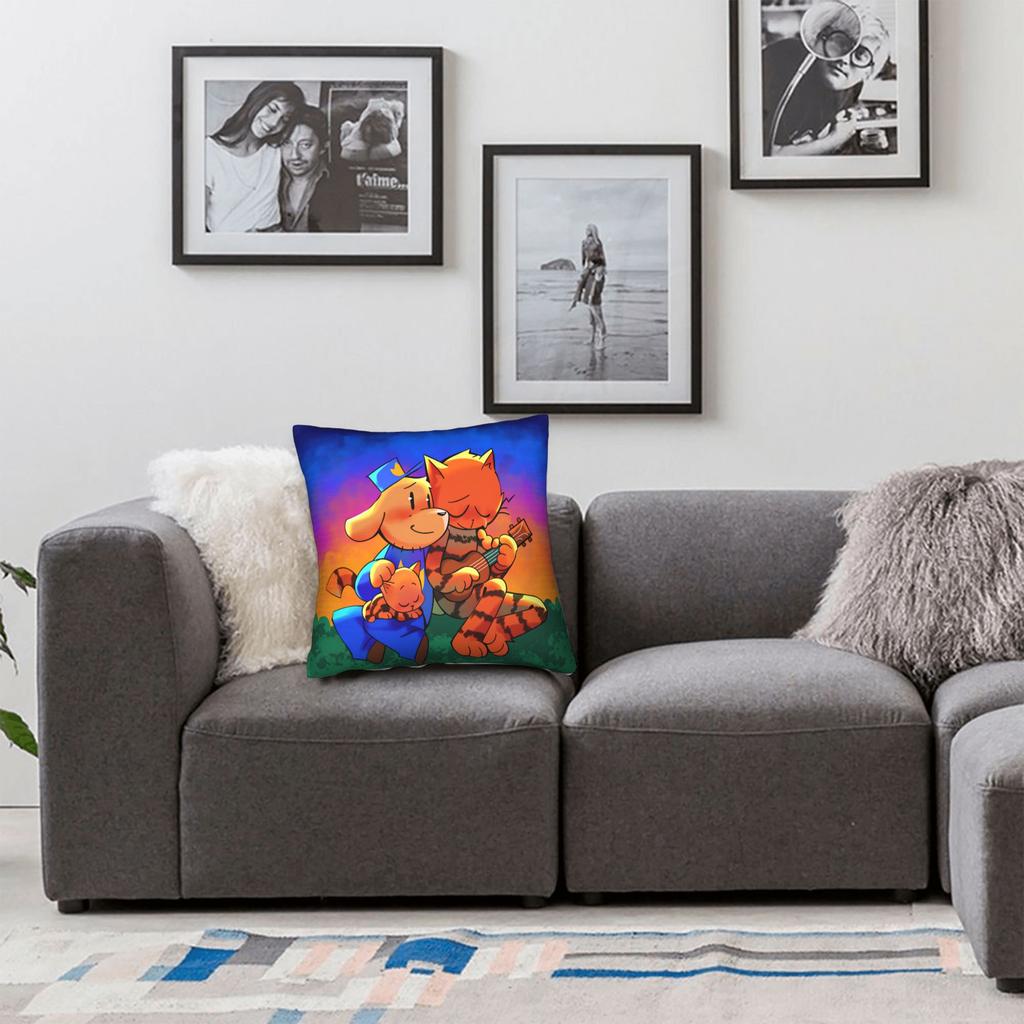 Pillow Case Dog Man Dogman Comic Soft Pillow Cover For Living Room Chair Funny Pillowcases