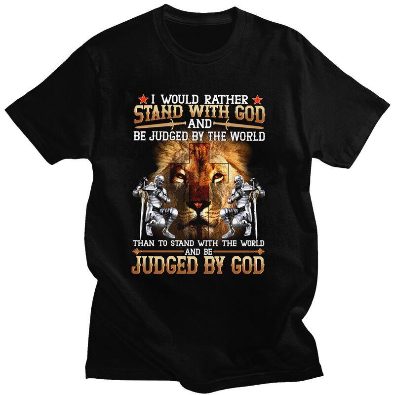 

Custom I Would Rather Stand With God T Shirt for Men Tshirt Fashion Tee Short Sleeves T-shirt Clothing - Men s Summer Cotton ... S разноцветный