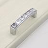 Crystal U-Shaped Cabinet Pull Handle for Drawer Wardrobe Modern Simple Design Double Hole