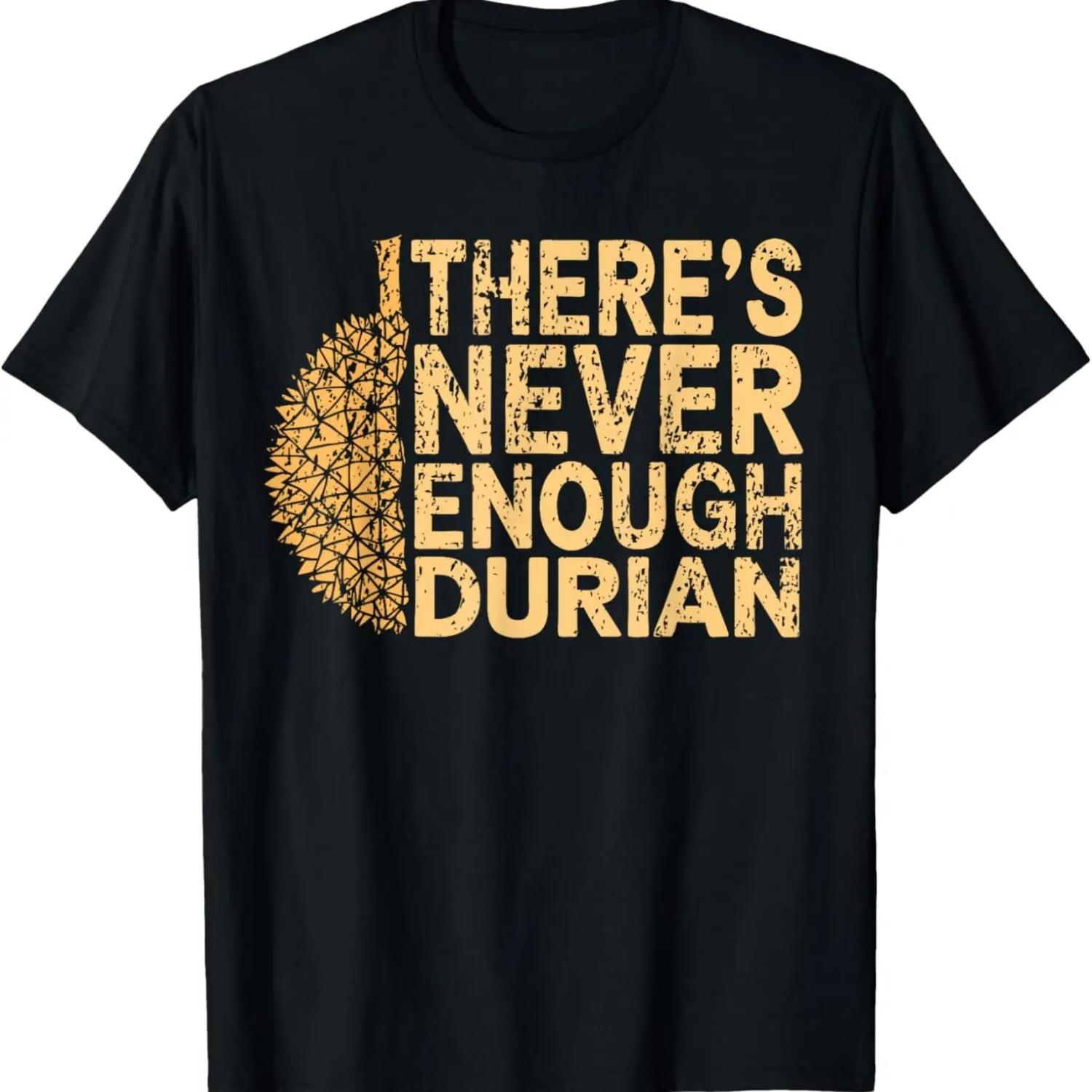 Cute Durian Couple Hugging Durian Fruits T-Shirt S