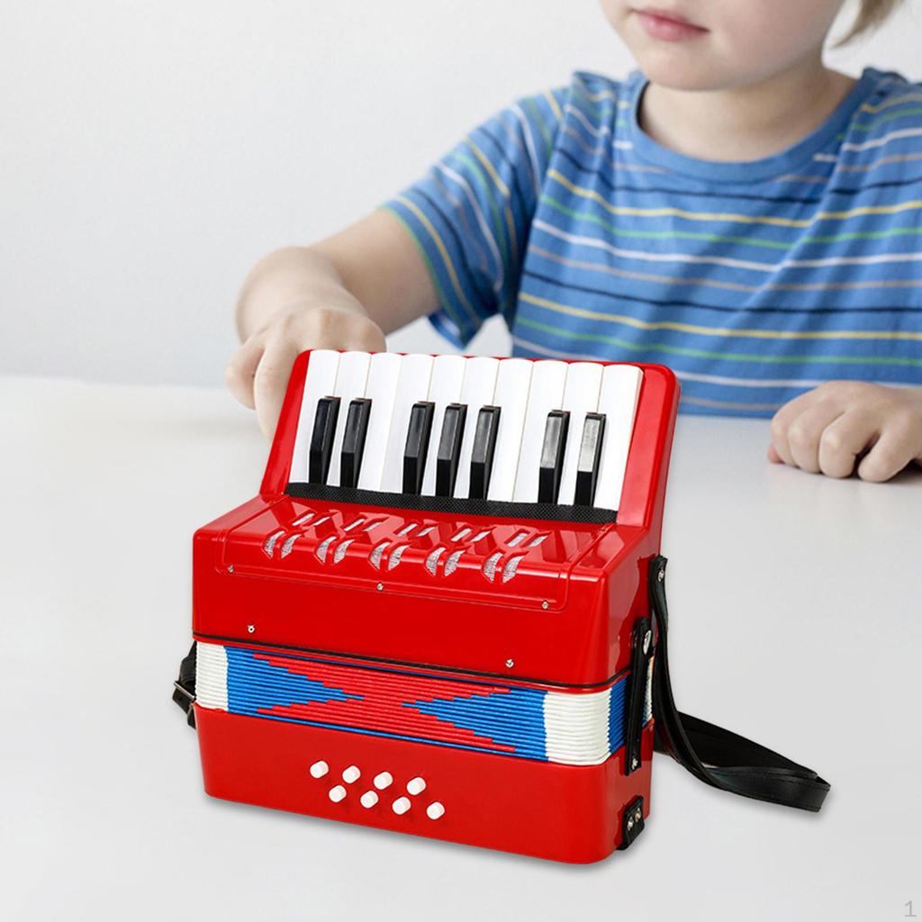 17 Keys 8 Bass Piano Accordion Educational Musical Toys Lightweight Kids Toy for Boys