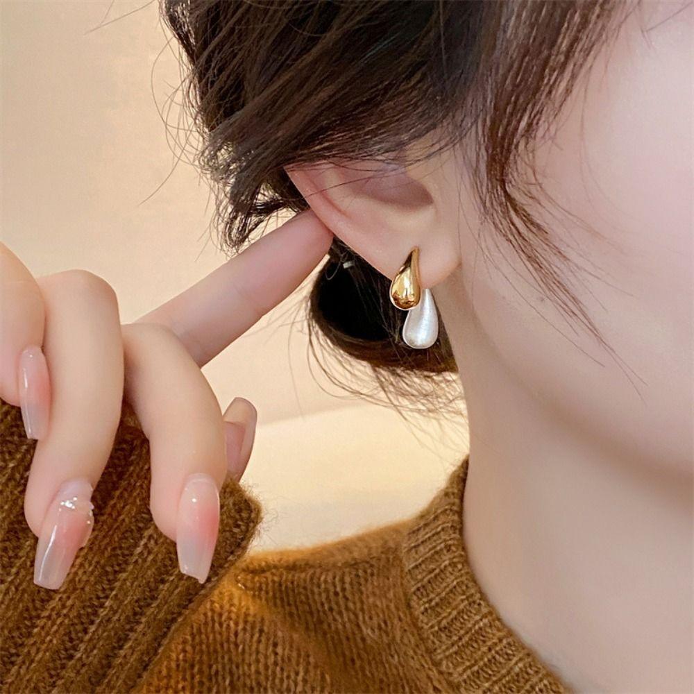 Advanced Sense Water Droplet Pendant Earrings Hypoallergenic Metal Teardrop Earrings  Gifts