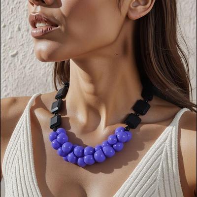 Collana Statement Bohemien Retro Multistrato con Perline