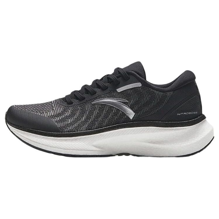 Anta Champion Series Non-Slip Durable Low-Top Running Shoes Women Sneaker Black White 122335582S-12 36