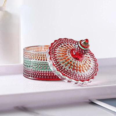 2025 Hot Hand-painted Colorful Gradient Candy Storage Jar Ultimate Art Glass Jar