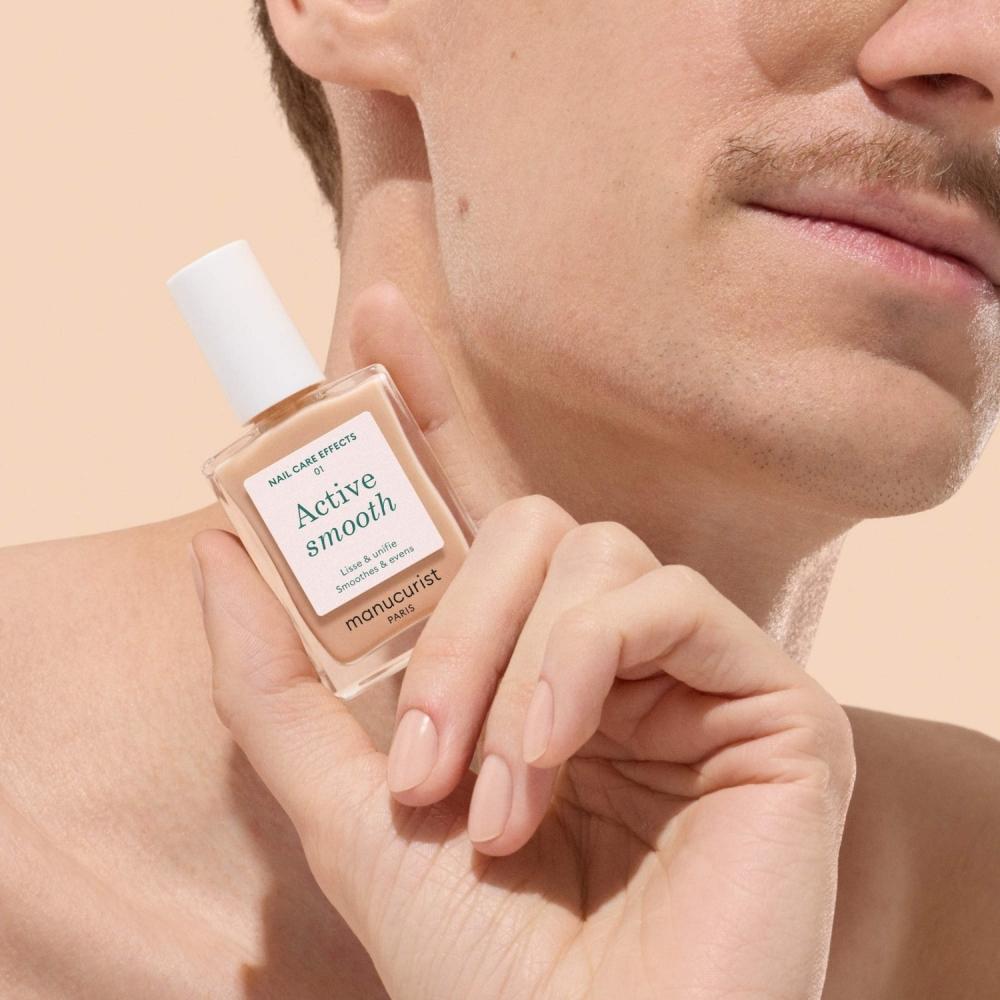 Manucurist Active Smooth Nail Polish Strengthener   Ridge Filler 0.51 Fl Oz 15ml 01 Sheer Beige