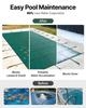 Pool Safety Cover 18x42ft, Inground Pool Cover fit for 16x40 ft Pool, Rectangle Inground Safety Pool Cover Green Mesh Solid Pool Safety Cover for
