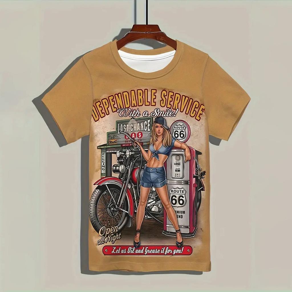 Vintage Men's T Shirt Pattern Print Casual Short Sleeve Tee O Neck Pullover Fashion Male T-Shirts Oversized Clothing Sportwear