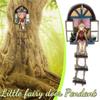 Fairy Ladder House Hanging Ornament Garden Tree Sitting Statues Yard Home Decor