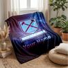 West Ham United FC Coperta in Flanella con Nome Personalizzato Logo Calcio Coperta in Pile Personalizzata Regalo Speciale per Divano Camera da Letto Casa