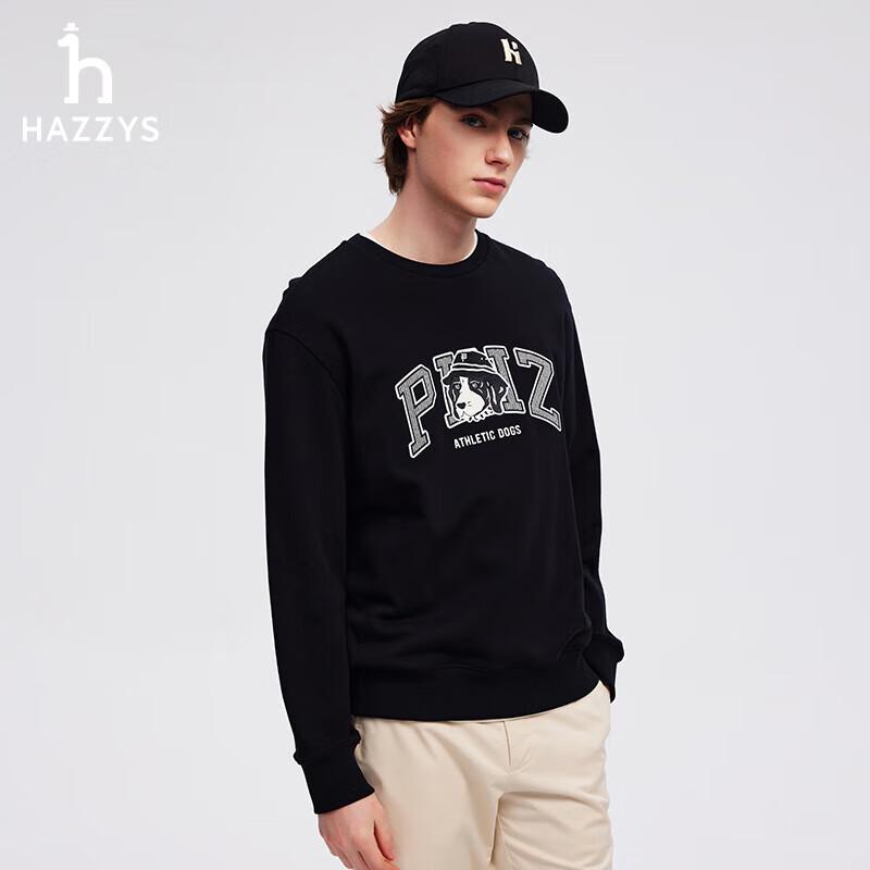 HAZZYS Men's Dog Head Embroidered Pullover Sweatshirt