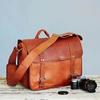 Genuine Vintage Brown Leather Messenger Bag Shoulder Laptop Bag Briefcase