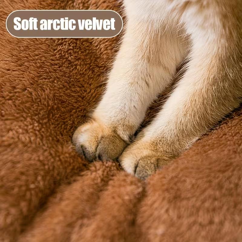 Warm Cat House Bed for Indoor Cats and Small Dogs, Removable Washable Pet Bed House with Soft Cushion, Cozy Winter Pet Sleeping Nest