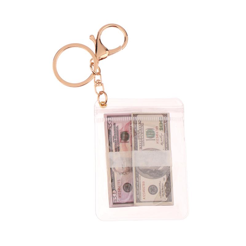 Creative Simulation Banknote Keychain Mini Money Bag Keychain Car Key Holder Us Dollars/Korean Won Collection Gifts
