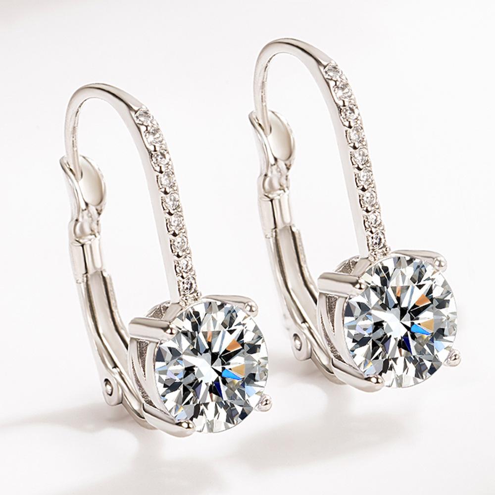 New Earrings, High-end and Elegant, Zircon-encrusted Earrings, Simple Geometric Design, Personalized Earrings, Light Luxury