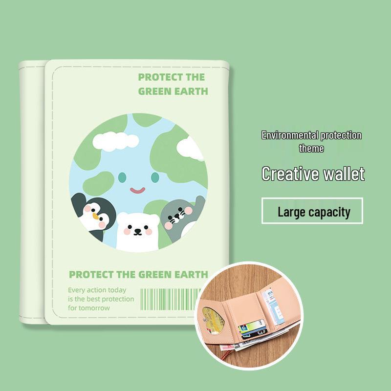 

Нова серія «Весняний пікнік» для дівчат, милий мультяшний гаманець - Дизайн з захистом від розмагнічування та кількома відділеннями для карток для студентів