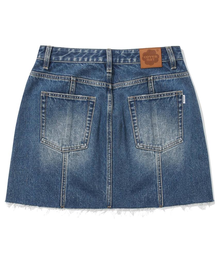 COVERNAT WOMAN Mini Denim Skirt Blue