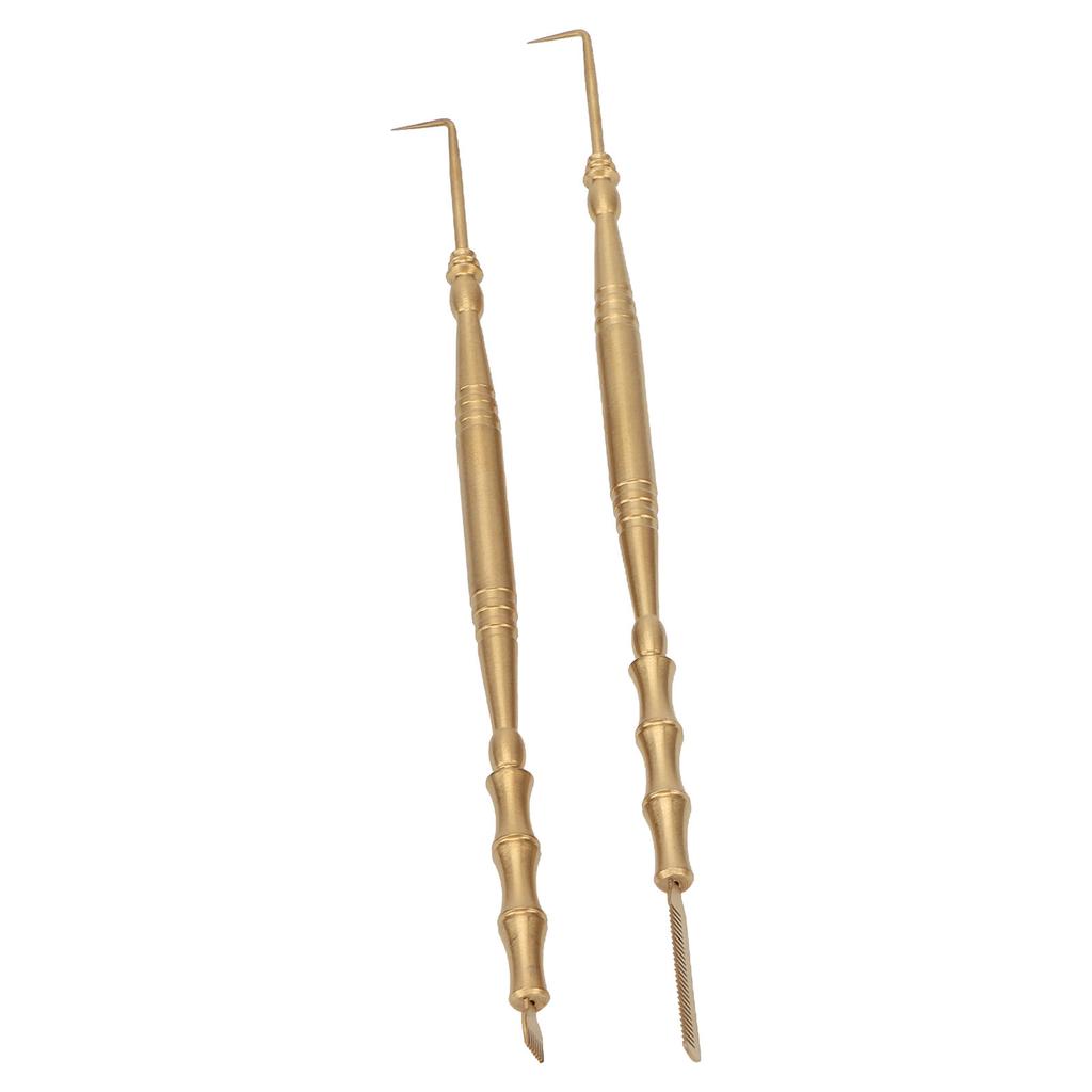 2pcs Eyelash Lift Tool Bamboo Joint Shape Handle Double Head Lash Perm Tool with Comb for Perming Eyelashes