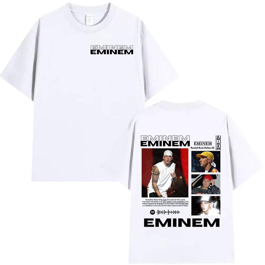 Sommer Rapper Eminem Marshall Byuce Mathers Album Grafik T-Shirt Herren Hip Hop Vintage 100% Reine Baumwolle Bedrucktes T-Shirt