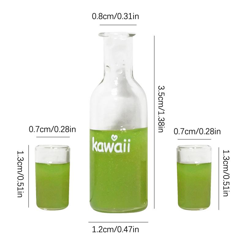 Miniature Dollhouse Fruit Wine Bottle Pretend Play Food Toy Mini Play Kitchen For 1/12 Scale Doll Kitchen Doll Accessories Gift