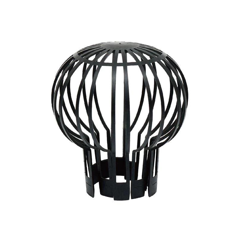 Black Anti-Clogging Round Mesh Outdoor Drain Protector