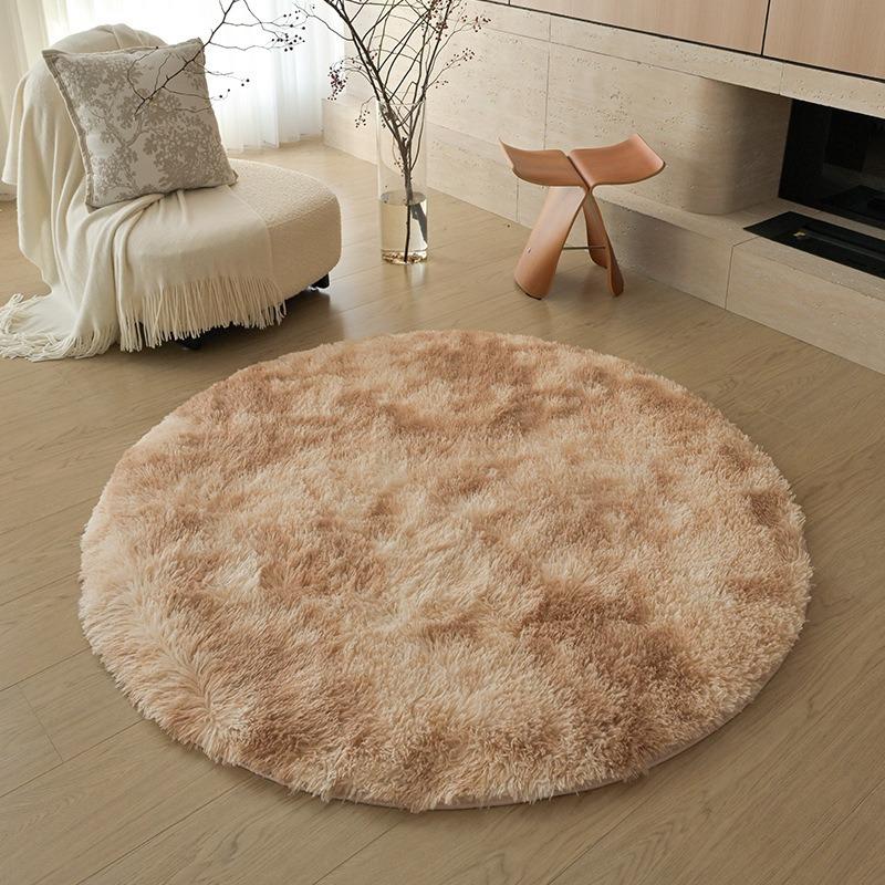 Ins White Round Carpet, Furry Floor Mat, Living Room, Home Blanket, Bedroom, Indoor Room, Plush Home Decoration Carpet
