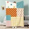 Aesthetic Colorful Fun Collages Throw Lightweight 240G Flannel Blanket Soft Skin-Friendly For Summer Cooling