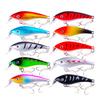 10Pcs Fishing Lures Hard Baits with Treble Hooks 3D Eyes