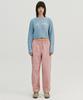 OIOI COLLECTION Layered Logo Crop Cable Knit_Sky Blue