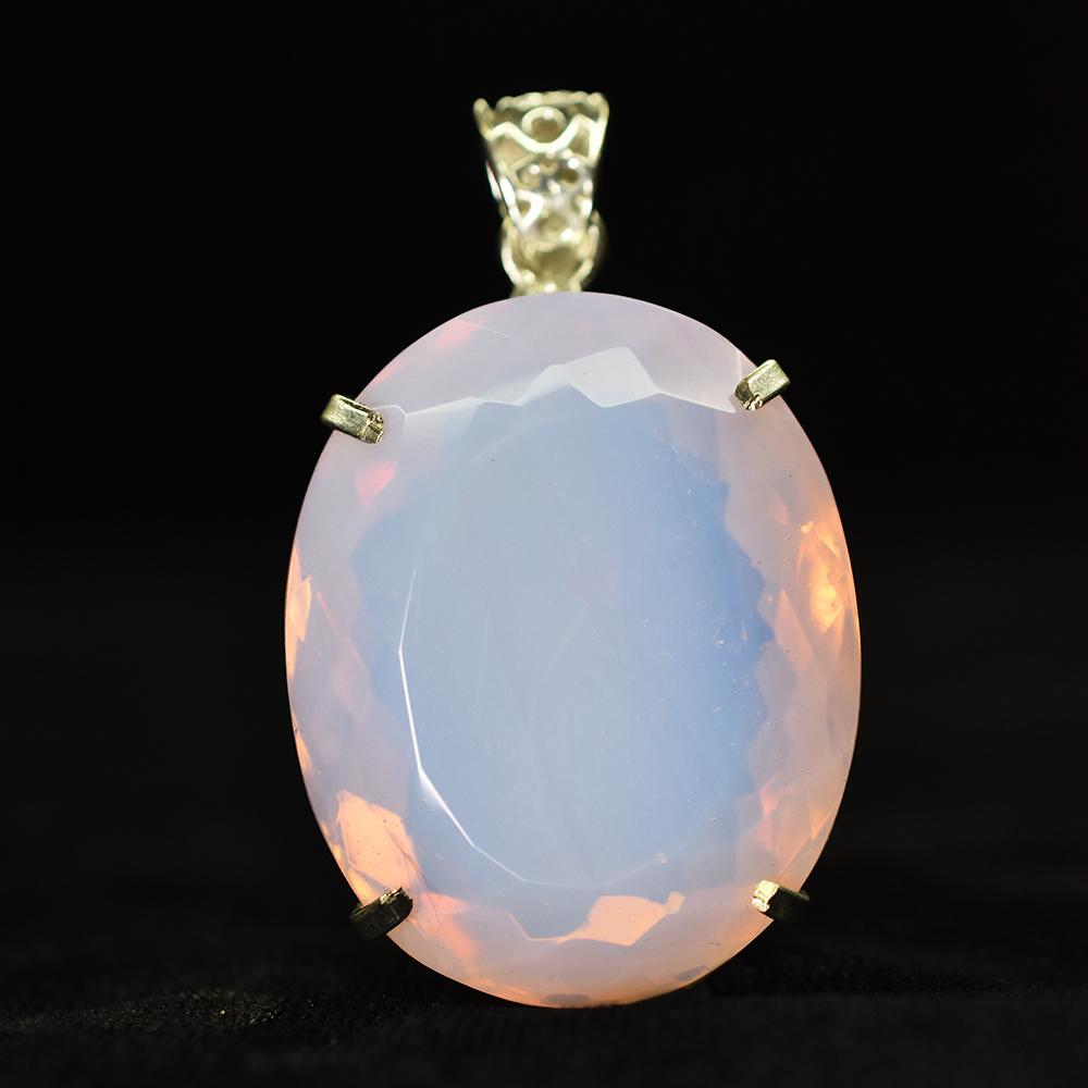 925 Sterling Silver CERTIFIED 147.45 Ct Australian Opal Oval Cut Pendant Gems MY-PD-130-NS