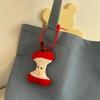 Soft Sturdy Plush Keychain Playful Fruit Core Design Compact Lightweight Multi Functional Decoration for Everyday Use
