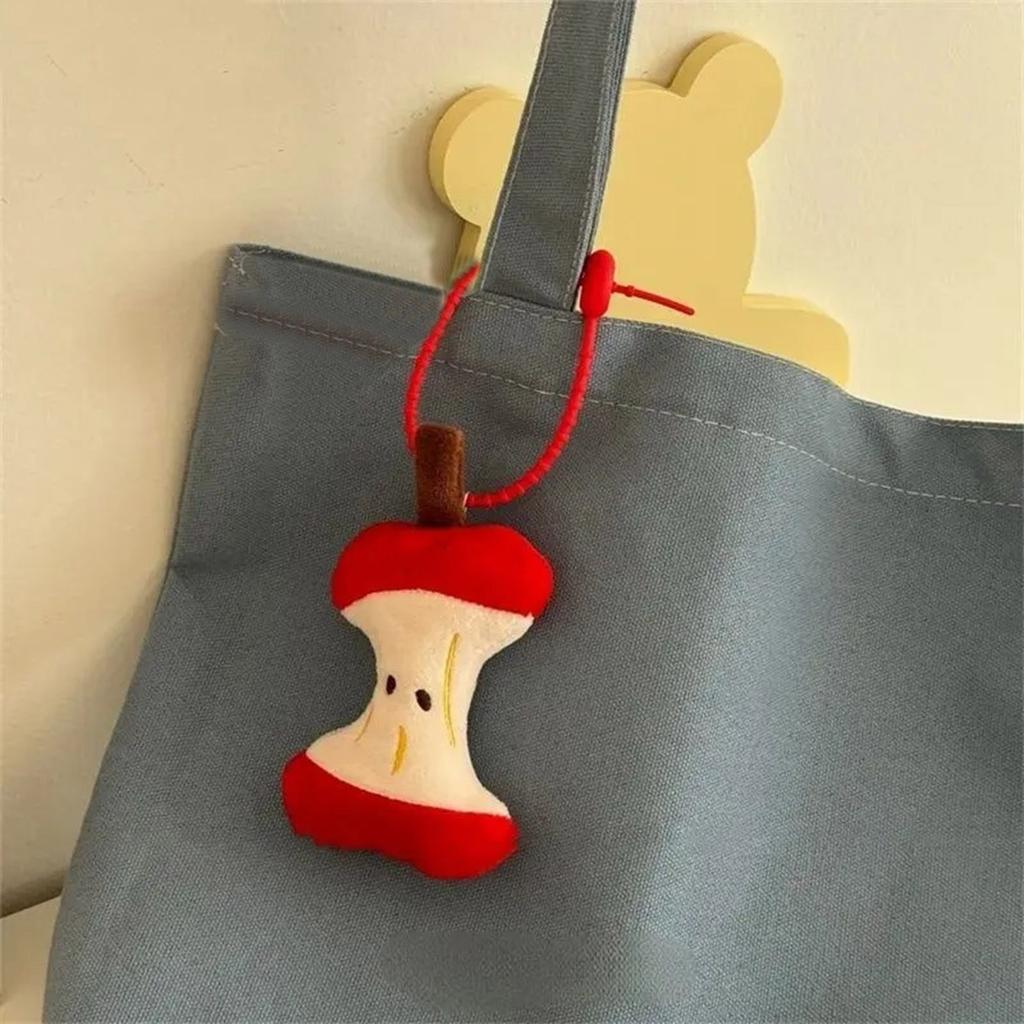 Soft Sturdy Plush Keychain Playful Fruit Core Design Compact Lightweight Multi Functional Decoration for Everyday Use
