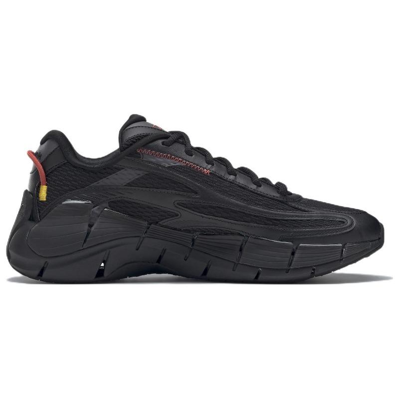 Reebok Zig Kinetica 2.5 Pantofi de alergare confortabili, cu material textil, cu tops joasă, unisex, negri GX0504