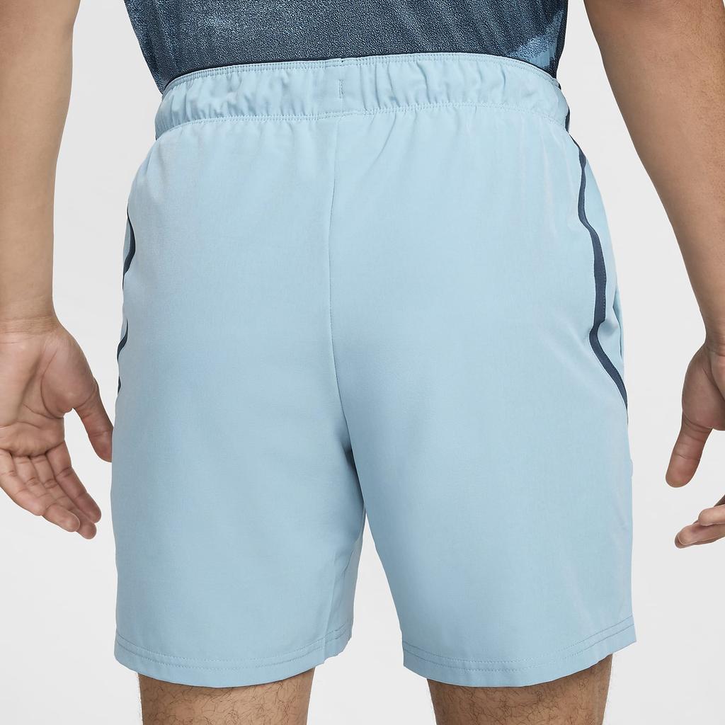 Nike Court Advantage Solid Moisture-Wicking Comfortable Lace-Up Mid-Rise Casual Shorts Men shorts Navy-Blue FD5336-464