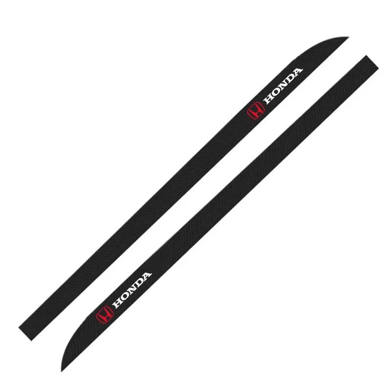 

2x Car Door Side Skirt Sill Stripe Carbon Decals Accessories For Honda Civic Fit Jazz Accord Pilot CRV Odyssey Passport City