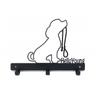 1pc Iron Crafts, Dog Lead/Leash Key Coat Door Towel Hanger Holder Rack Key Hook - DOG WITH LEAD, Wall hanging,Wall-mounted,Hooks
