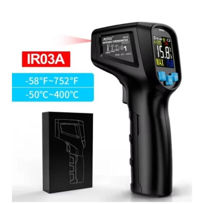 Digital Infrared Thermometer Pyrometer Double Laser High Temperature Meter Gun IR02 Outdoor Food Kitchen Thermometers Heat Meter