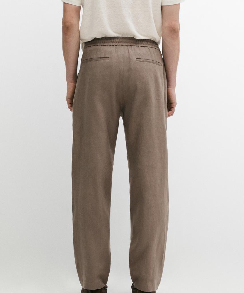 Masimodutti 100% Linen Relaxed Fit Pants