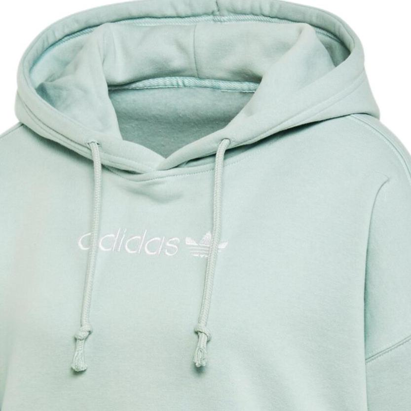 adidas Originals Coeeze Crop Comfortable Short Hoodie Women Hoodies Green DU2344