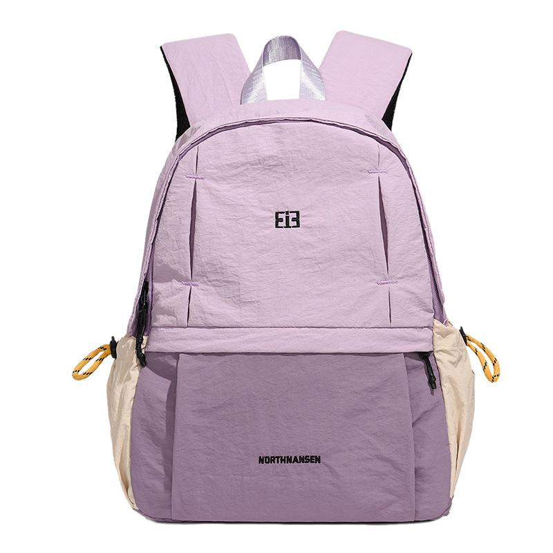 Schoolbag1011 New Men's and Women's Contrasting Colors Outdoor Travel Backpack Large Capacity Hiking Backpack Commuter Student Backpack