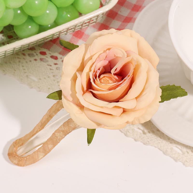 Romantic Rose Atmosphere Sweet Artificial Flower Hair Clip For Women Large Cute Duckbill Hair Accessory
