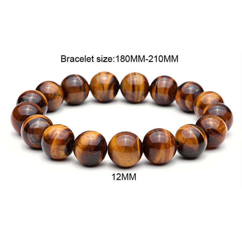 Chakra Beaded Bracelet Men 8mm 12mm Natural Stone Lava Rock Tiger Eye Onyx Matte Howlite Healing Beads Charm Yoga Women Jewelry